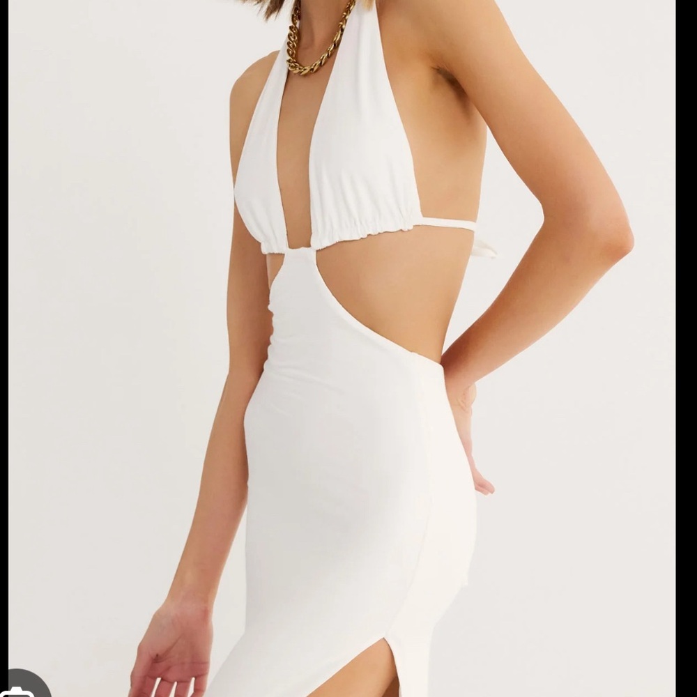 Rumer Gia Halter Cut-Out Maxi Dress Size Small